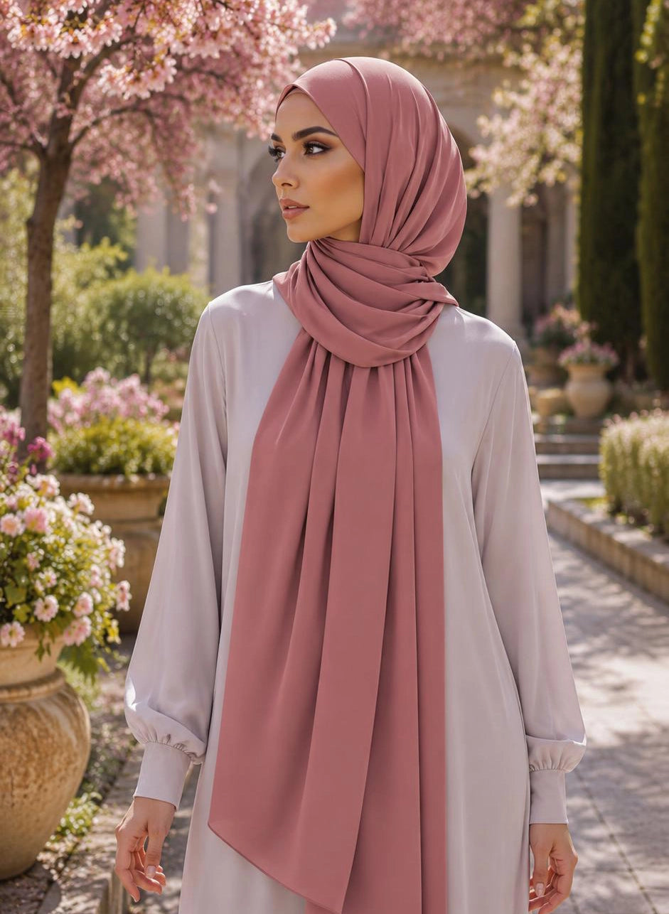 Premium Krepp Hijab – 195 x 73 cm | Leicht, Elegant & Vielseitig