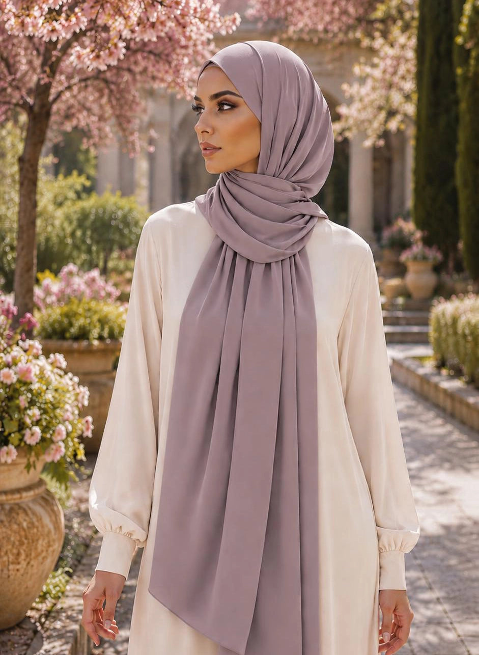 Premium Krepp Hijab – 195 x 73 cm | Leicht, Elegant & Vielseitig