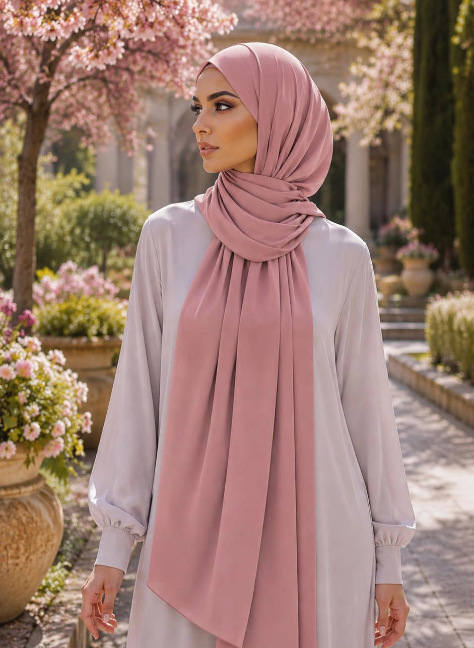 Premium Krepp Hijab – 195 x 73 cm | Leicht, Elegant & Vielseitig