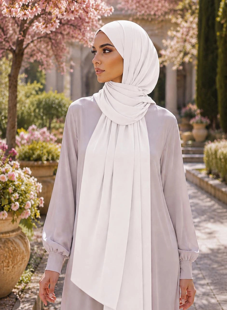 Premium Krepp Hijab – 195 x 73 cm | Leicht, Elegant & Vielseitig