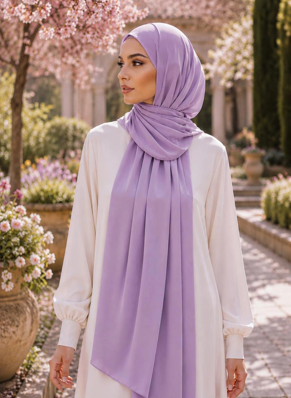 Premium Krepp Hijab – 195 x 73 cm | Leicht, Elegant & Vielseitig