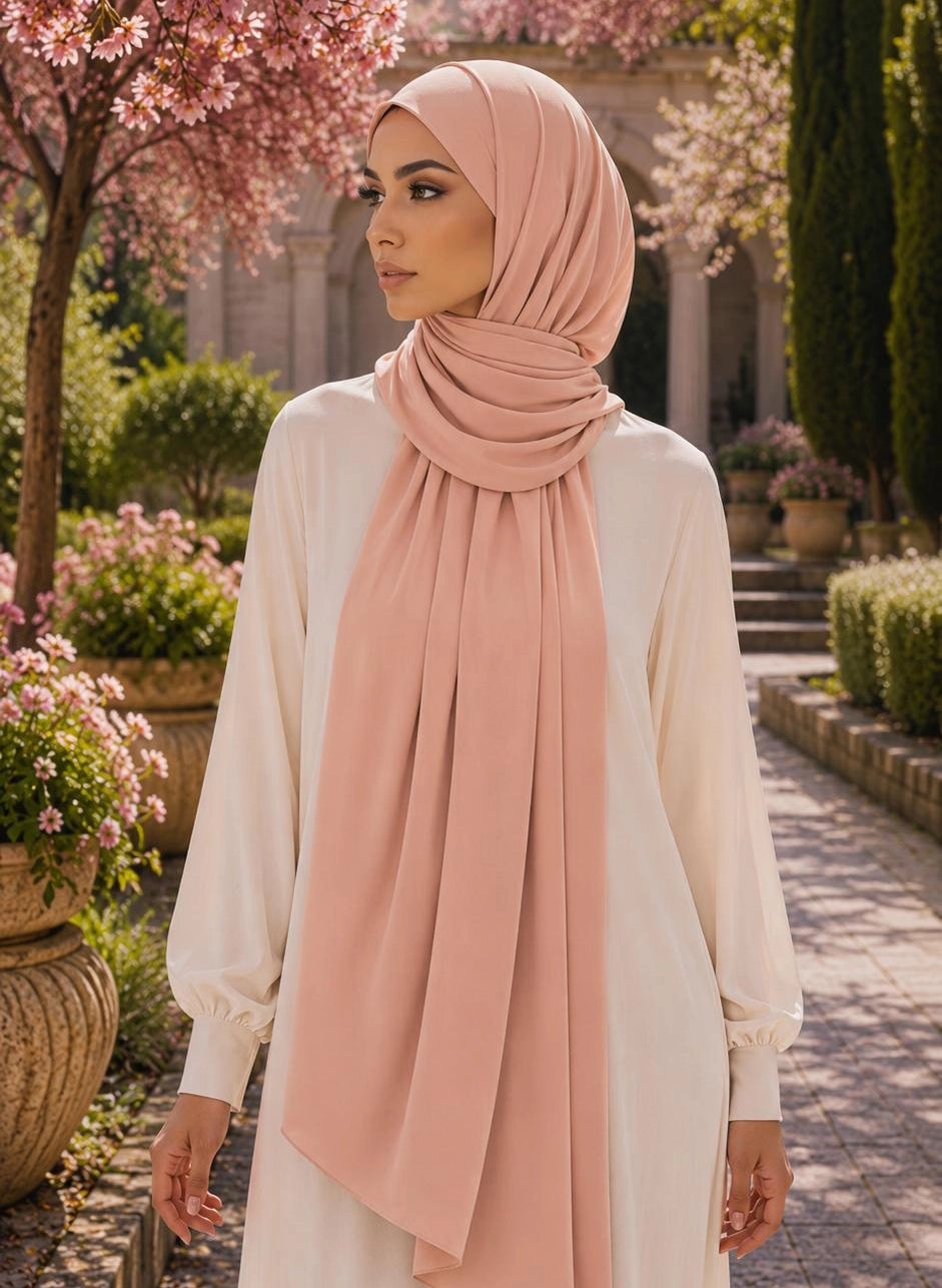 Premium Krepp Hijab – 195 x 73 cm | Leicht, Elegant & Vielseitig
