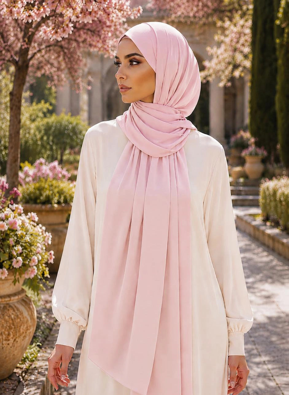 Premium Krepp Hijab – 195 x 73 cm | Leicht, Elegant & Vielseitig