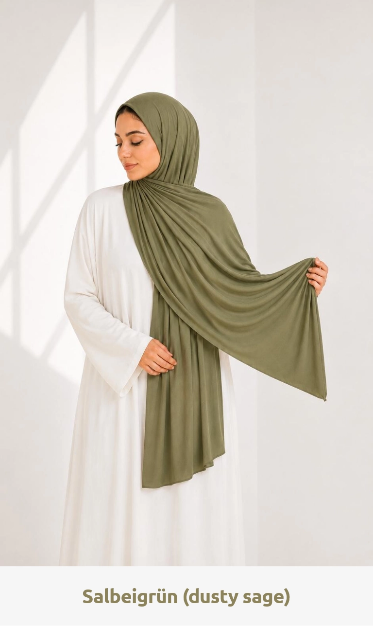 Premium Jersey Hijab 200 x 72 cm – Weich, Elastisch & Atmungsaktiv | HIBA